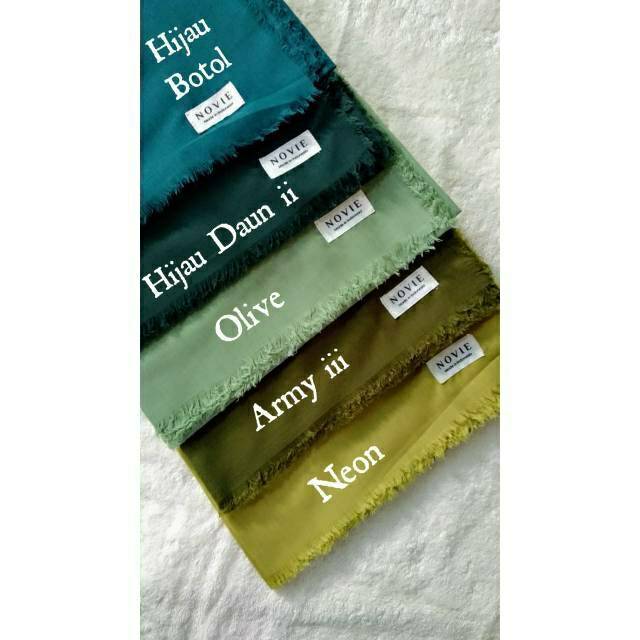 SERI LENGKAP 2 - Hijab Rawis Polos Segiempat by Novie