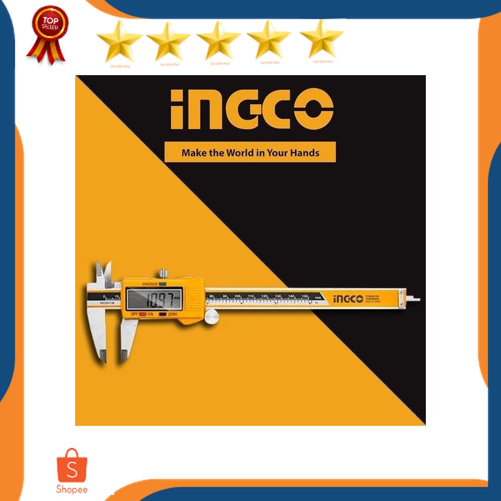 digital caliper INGCO stainless steel - sigmat digital 6 inch - sketmat 150mm - jangka sorong