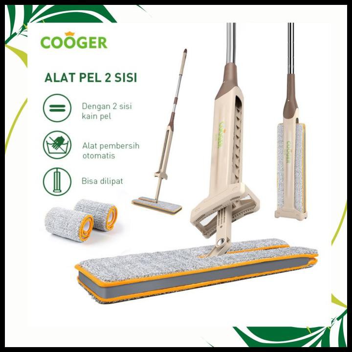 Cooger Alat Pembersih Lantai Otomatis Alat Pel Fleksibel