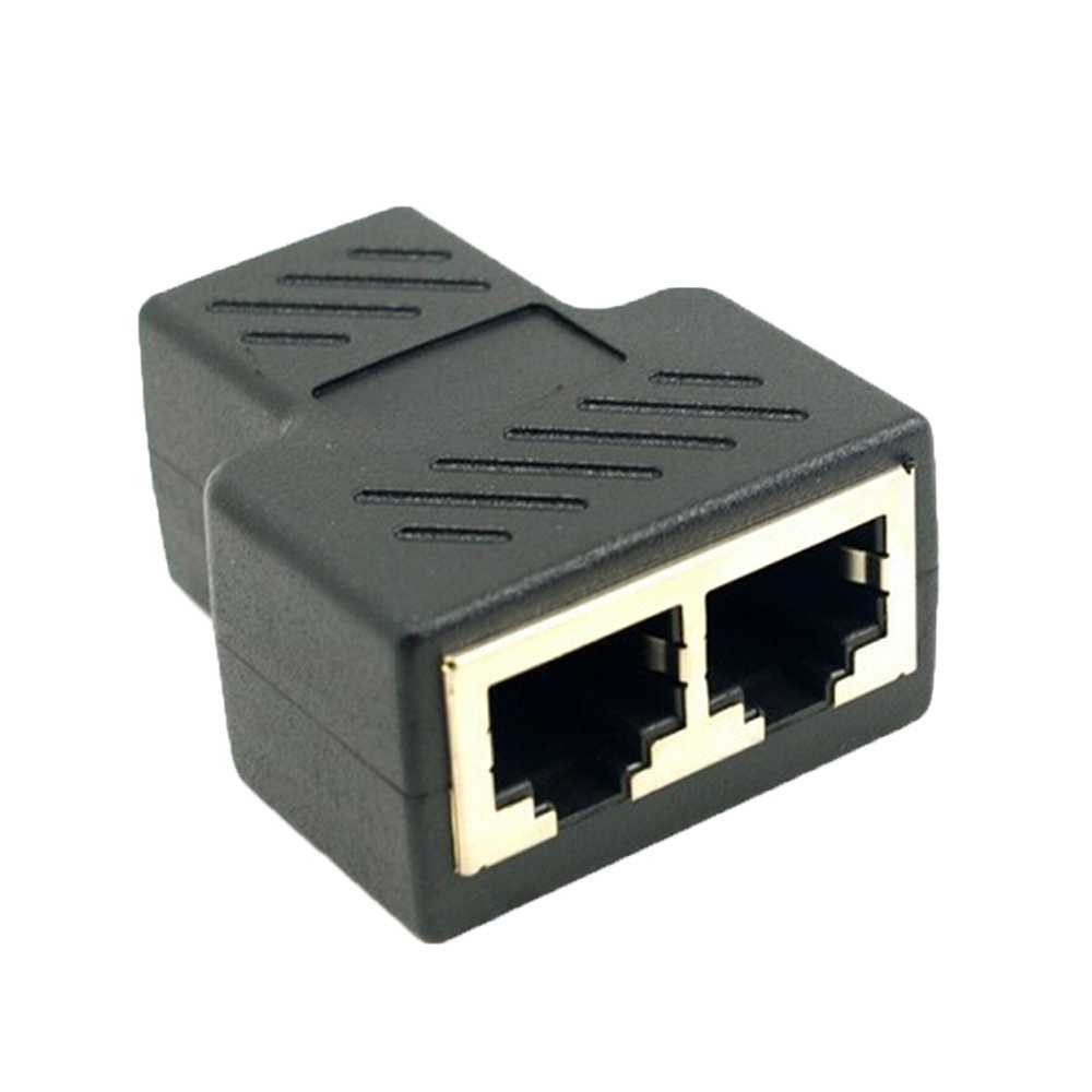 sell SIFREE RJ45 LAN Ethernet Network Connector Splitter 1 to 2 - DN0190 - Hitam