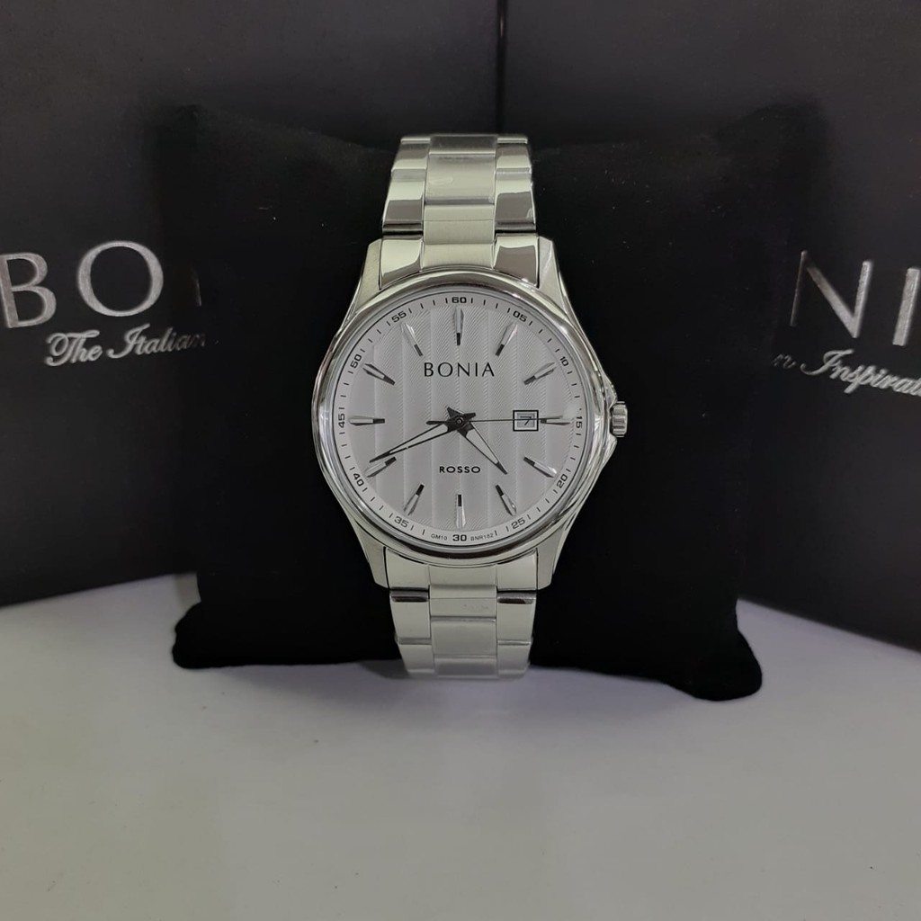 JAM TANGAN PRIA BONIA BNR182-1312 SILVER ORIGINAL