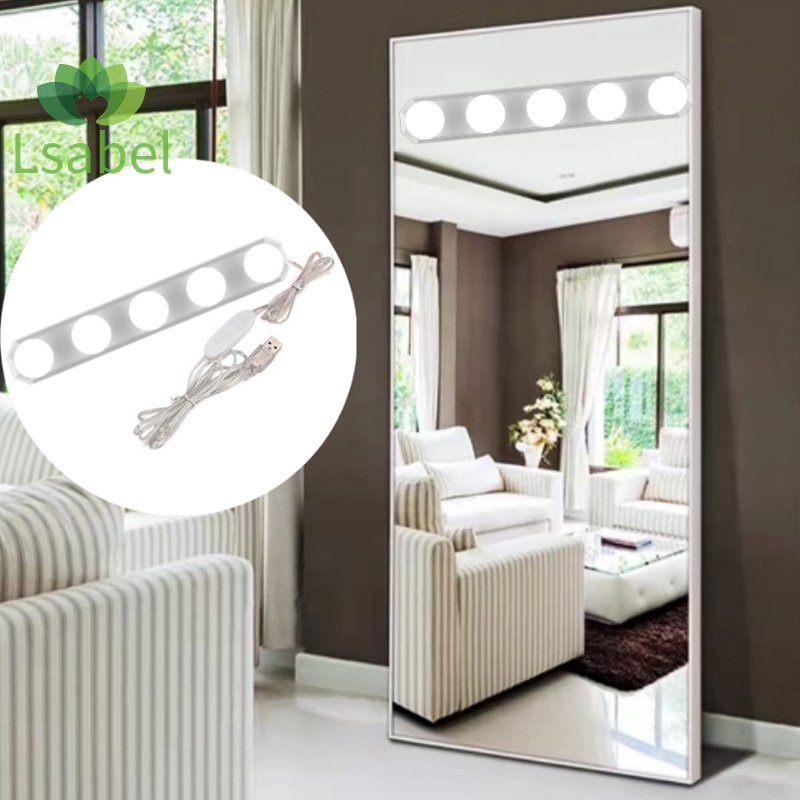 Led Mirror Light Studio Suction Cup Usb Makeup Vanity Lights Table Bathroom Light Bulbs Shopee Indonesia