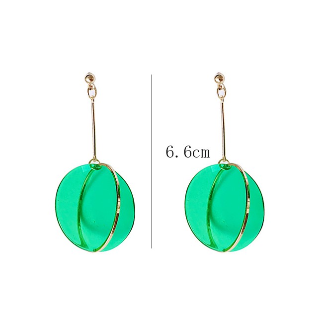 LRC Anting Tusuk Fashion Geometric Ring Irregular Transparent Stud Earrings F88005