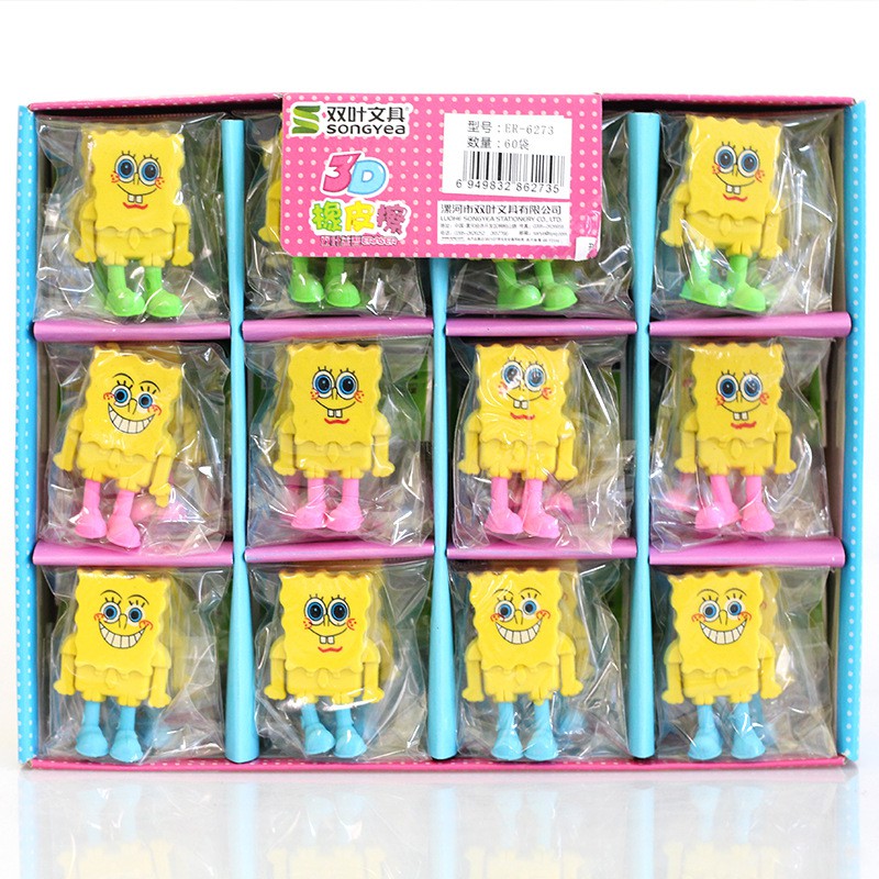 

PROMO SEKOTAK ( 60 PCS ) Penghapus Hapusan Pensil Kreatif Model Spongebob / Spongebob Eraser
