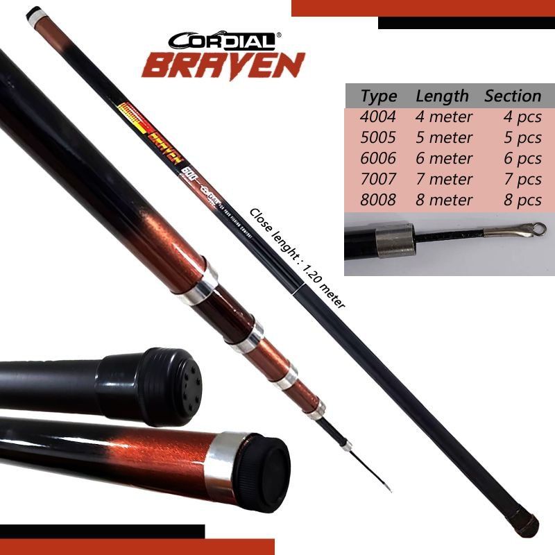 Joran tegek Cordial BRAVEN | silahkan pilih ukuran