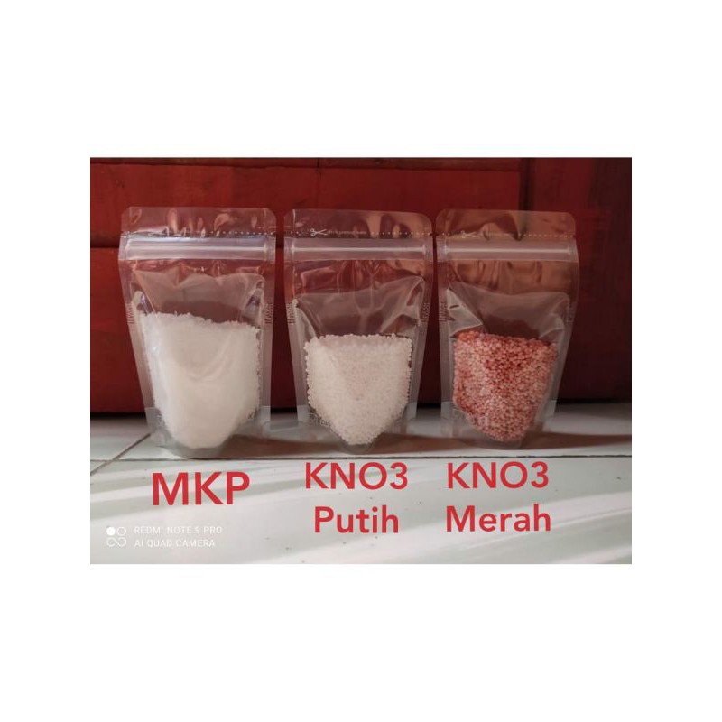 Pupuk perangsang bunga MKP - KNO3 putih - KNO3 merah pak tani 100 gr