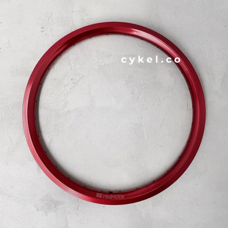 minimods rim 16 349 red 28 holes alloy rims folding bike for brompt