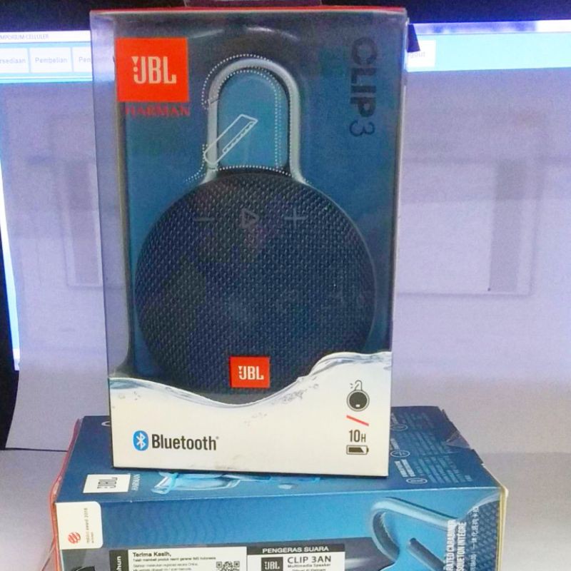 JBL Clip 3 Original Garansi Resmi IMS Bluetooh Speaker Salon Speker Spiker Waterproof Tahan Air