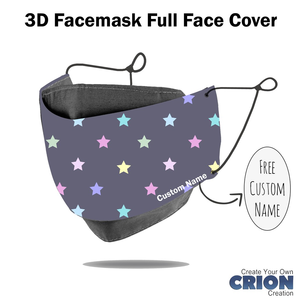 Crion - Masker 3d Full Face Cover Kids Series - antibacterial