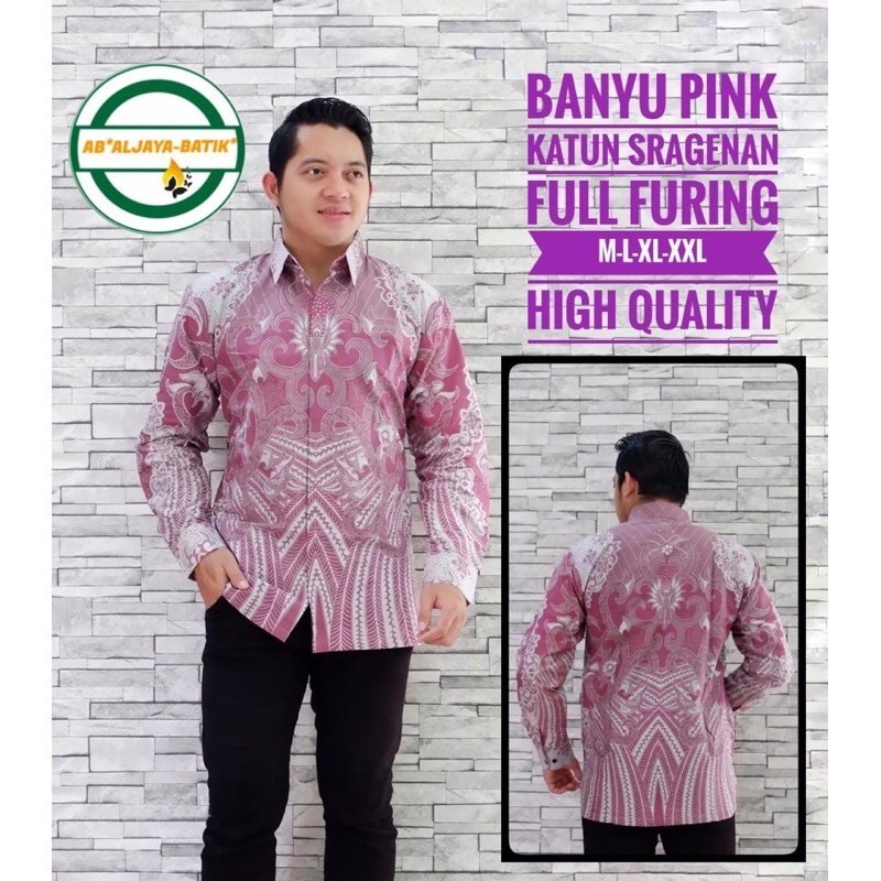 BANYU PINK Batik Pria Full Furing Katun Halus High Quality