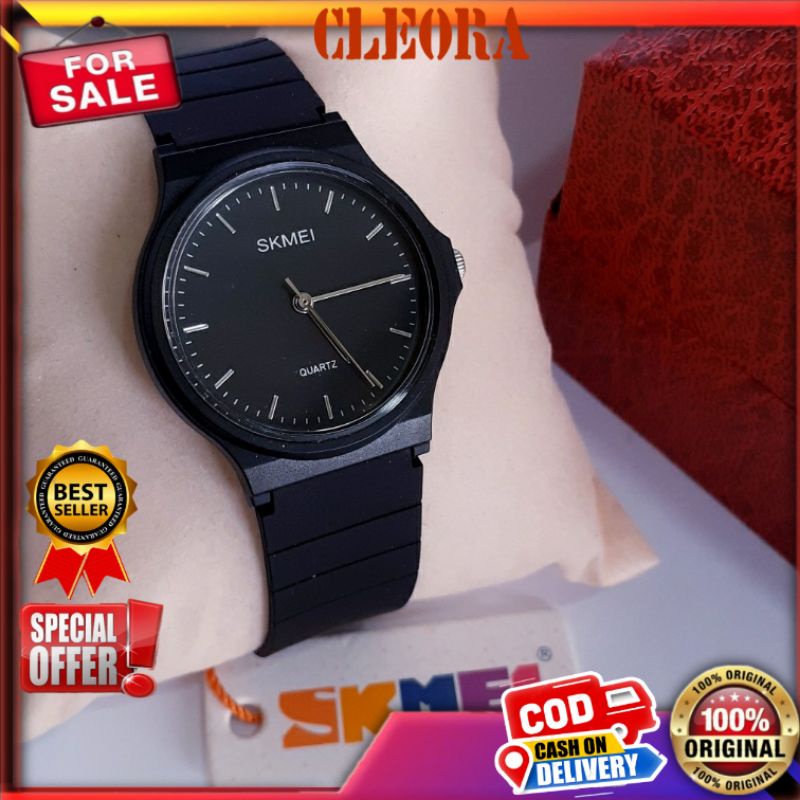 Jam Tangan Wanita SKMEI Rubber New Ori Bahan Premium Analog Jm Arloji Anak Muda Cewek Perempuan Cw S