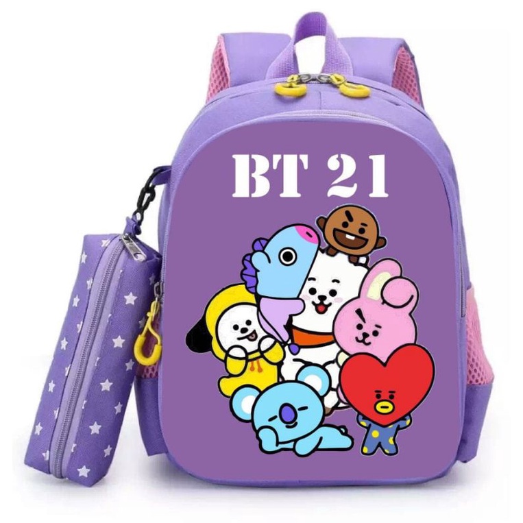 DAEYBAG TAS RANSEL ANAK PAUD/TK/SD MOTIV PRINT BT21 TERBARU