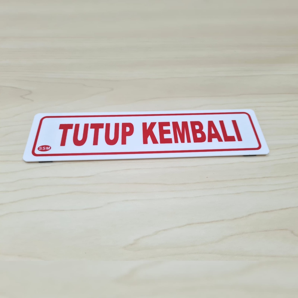 

Sign Label Akrilik KECIL TUTUP KEMBALI