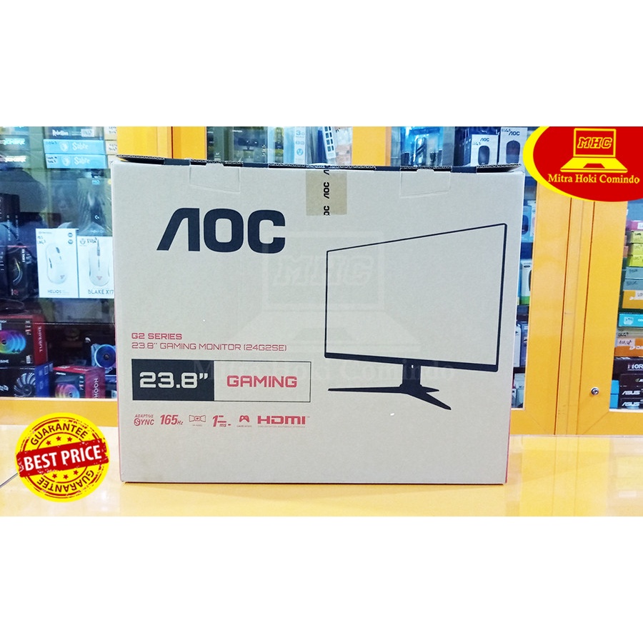 LED MONITOR GAMING AOC 24" 24G2SE 1080p 165Hz