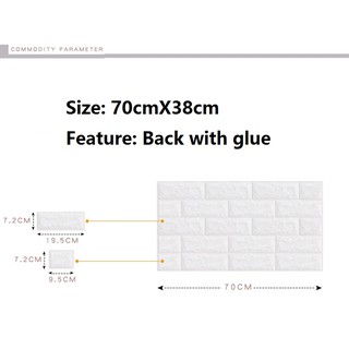  Stiker  Wallpaper Desain Batu  Bata  3D Ukuran 70x15cm untuk 