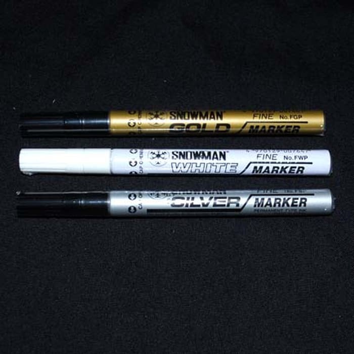 

Hemat Spidol Fine Paint Marker Perak Putih Emas - Snowman Murah! Limited