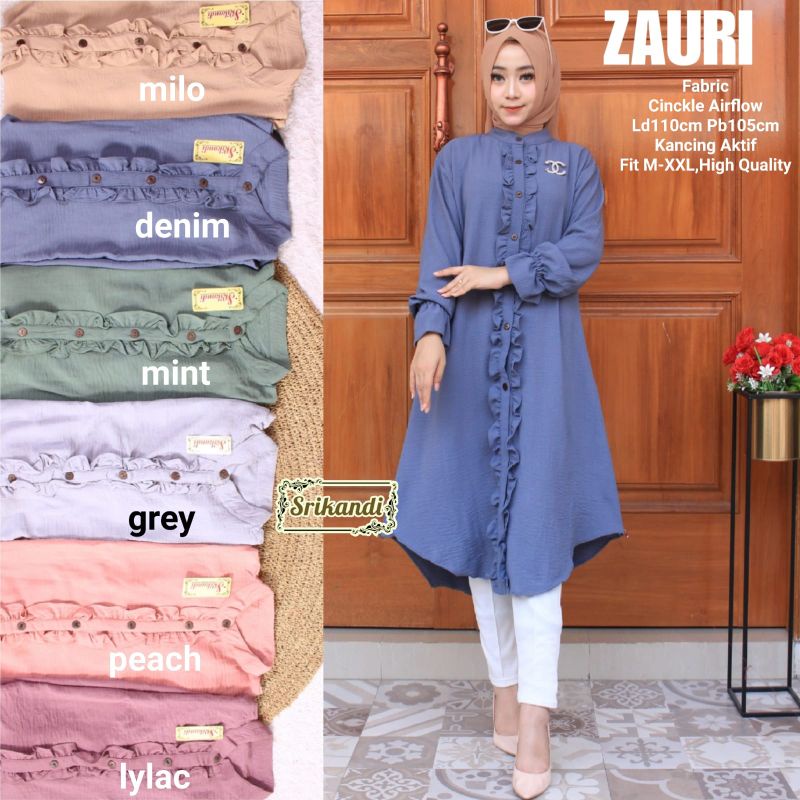 zauri tunik polos by srikandi