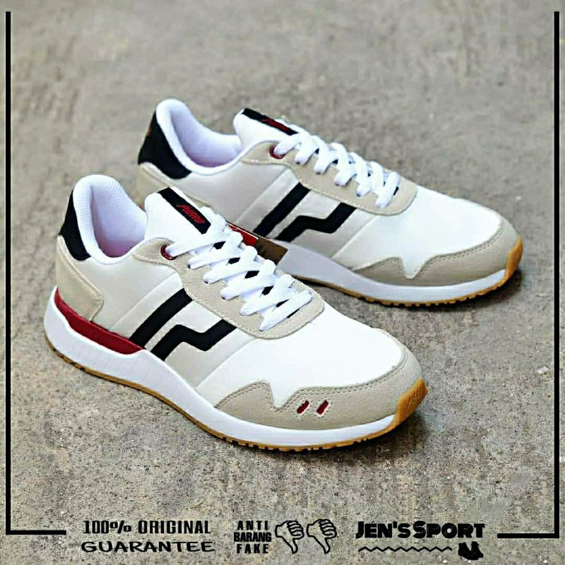 SEPATU SNEAKERS BIG SIZE PIERO RLX PRO - WHITE/BLACK/WHITE