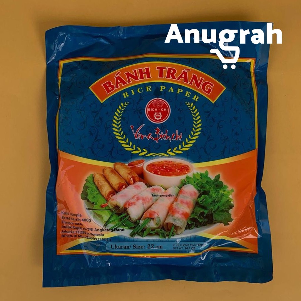 

Banh Trang Rice Paper Kulit Lumpia Vietnam 22cm 400gr