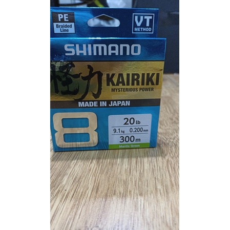 SENAR PE SHIMANO KAIRIKI X8 Multicolor /Mantis 300Meter 20LB 40LB 60LB 80LB