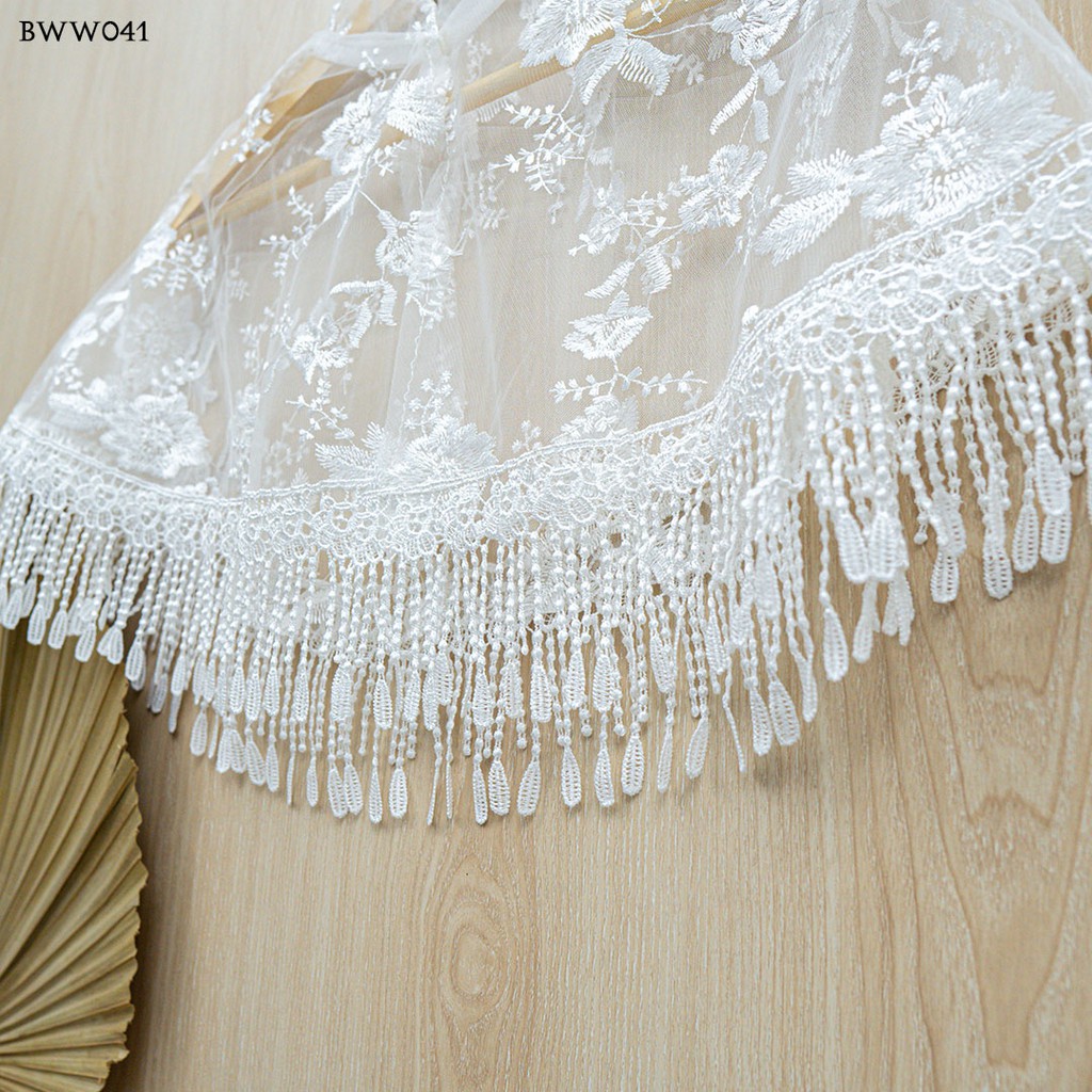 [READY STOCK] BOLERO LACE RENDA CARDIGAN PESTA WEDDING PUTIH MODERN BWW041