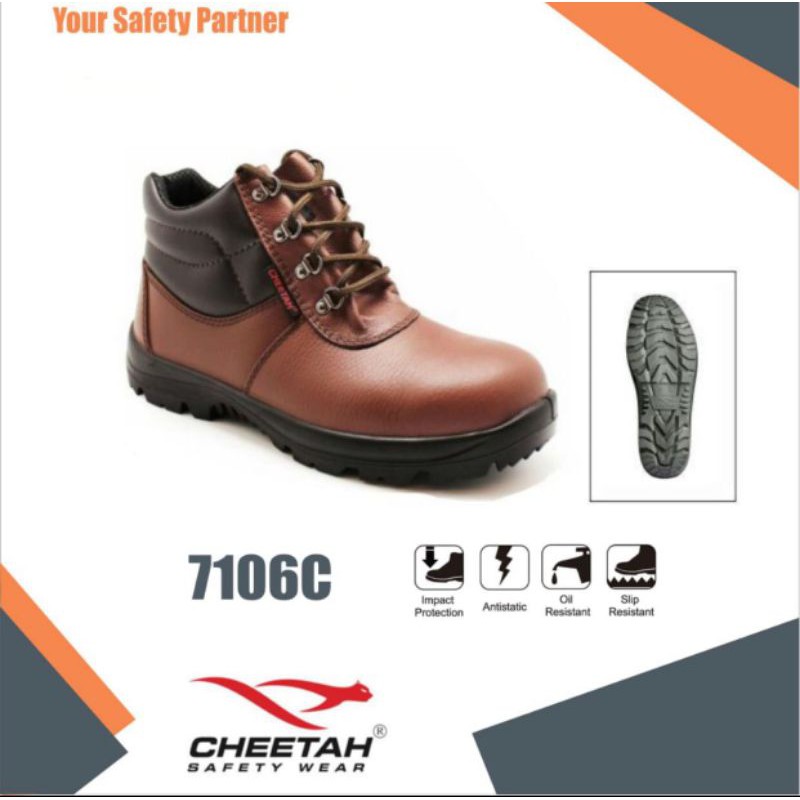 sepatu safety cheetah 7106c