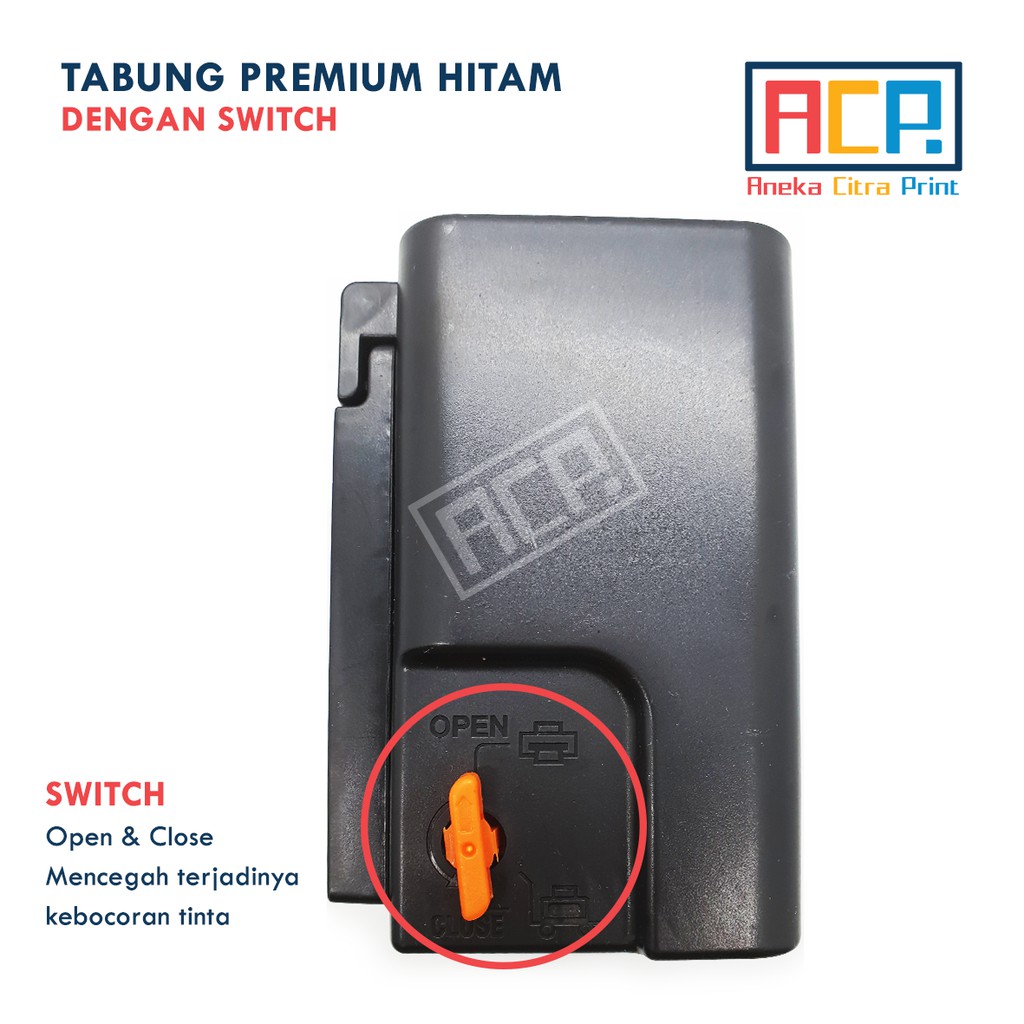 Paket Tabung Infusan Modifikasi Hitam Premium Epson Canon HP + Obeng + Spuit