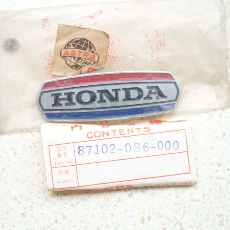 emblem legshield sayap honda c70 original nos ori baru