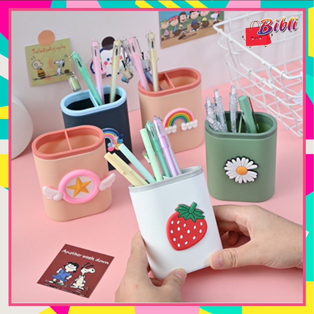 

Tempat Pensil Dan Pulpen Serbaguna Desktop Multifungsi Pen Holder Gaya Korea 214