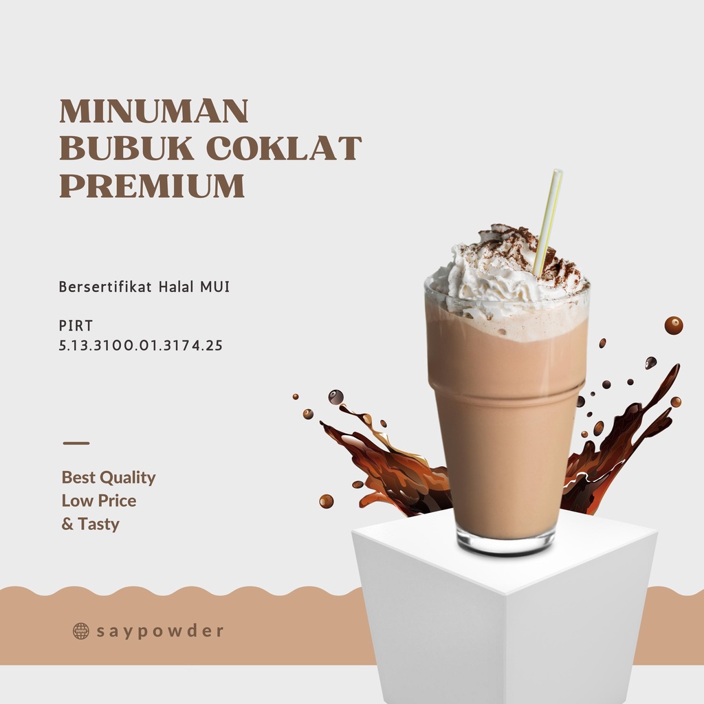 bubuk minuman rasa coklat 1kg serbuk minuman aneka rasa bubuk minuman kekinian powder minuman coklat