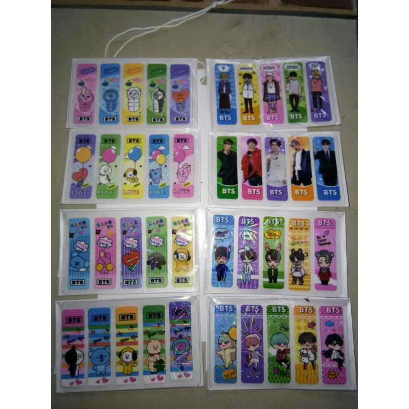 

Post it plastik BTS 12pak pembatas kertas