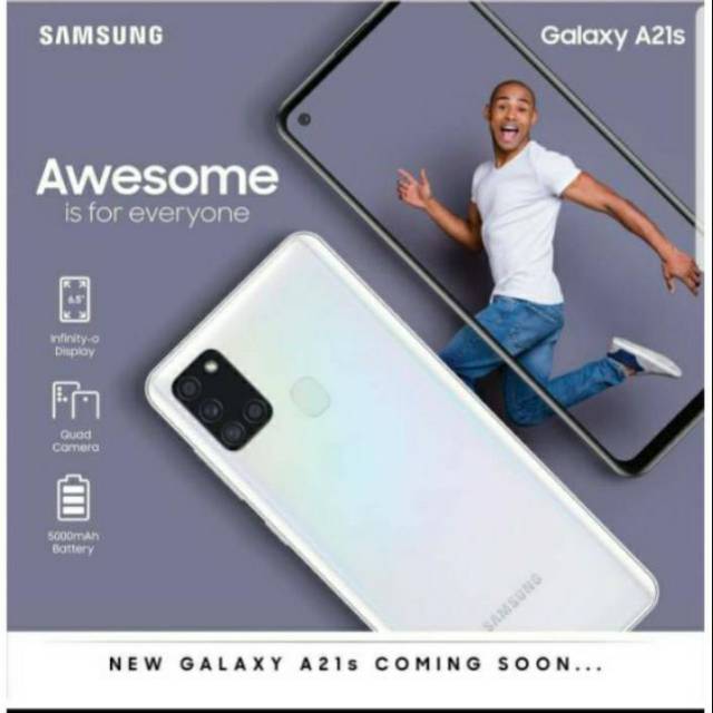 Promo Hp SAMSUNG A21S 48MP RAM 3GB/32GB GARANSI RESMI 1TAHUB SEGEL BARU