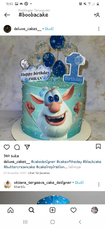 Hiasan Kue Cake Topper Birthday C1 Booba Isi 7