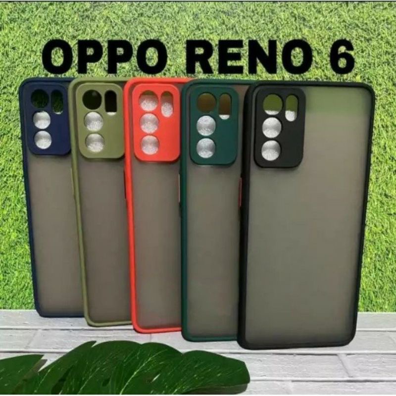 ￼SILIKON/CASE/AERO OPPO RENO-6 4G temper dan skin