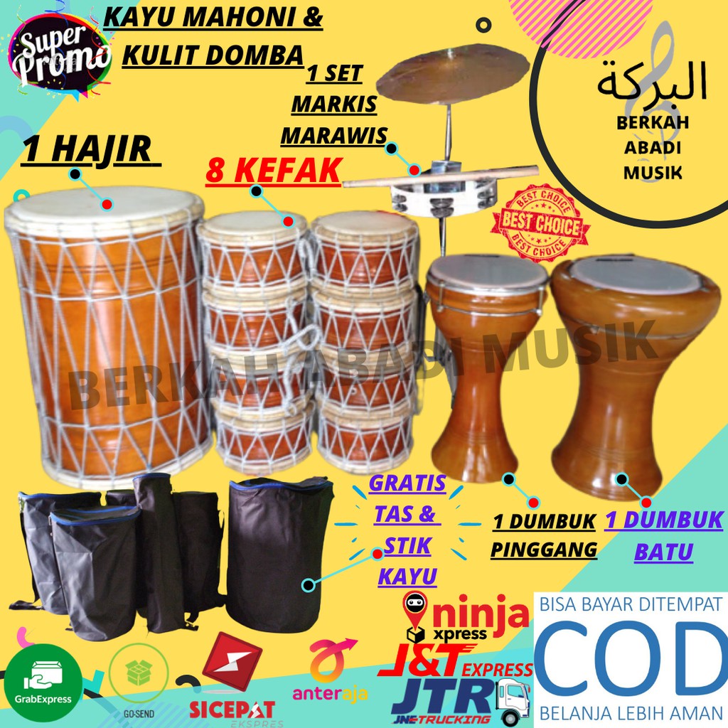 Alat Marawis lengkap alat marawis 1 set alat marawis set alat marawis full set alat musik marawis 1 