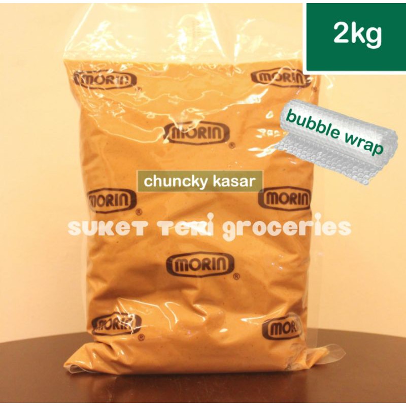 Morin Peanut Butter Chunky 2 kg Selai Kacang Kasar Original