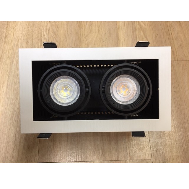 Downlight MR16 Kotak Mata 2 Komplit Lampu LED 4,5W 220V Philips