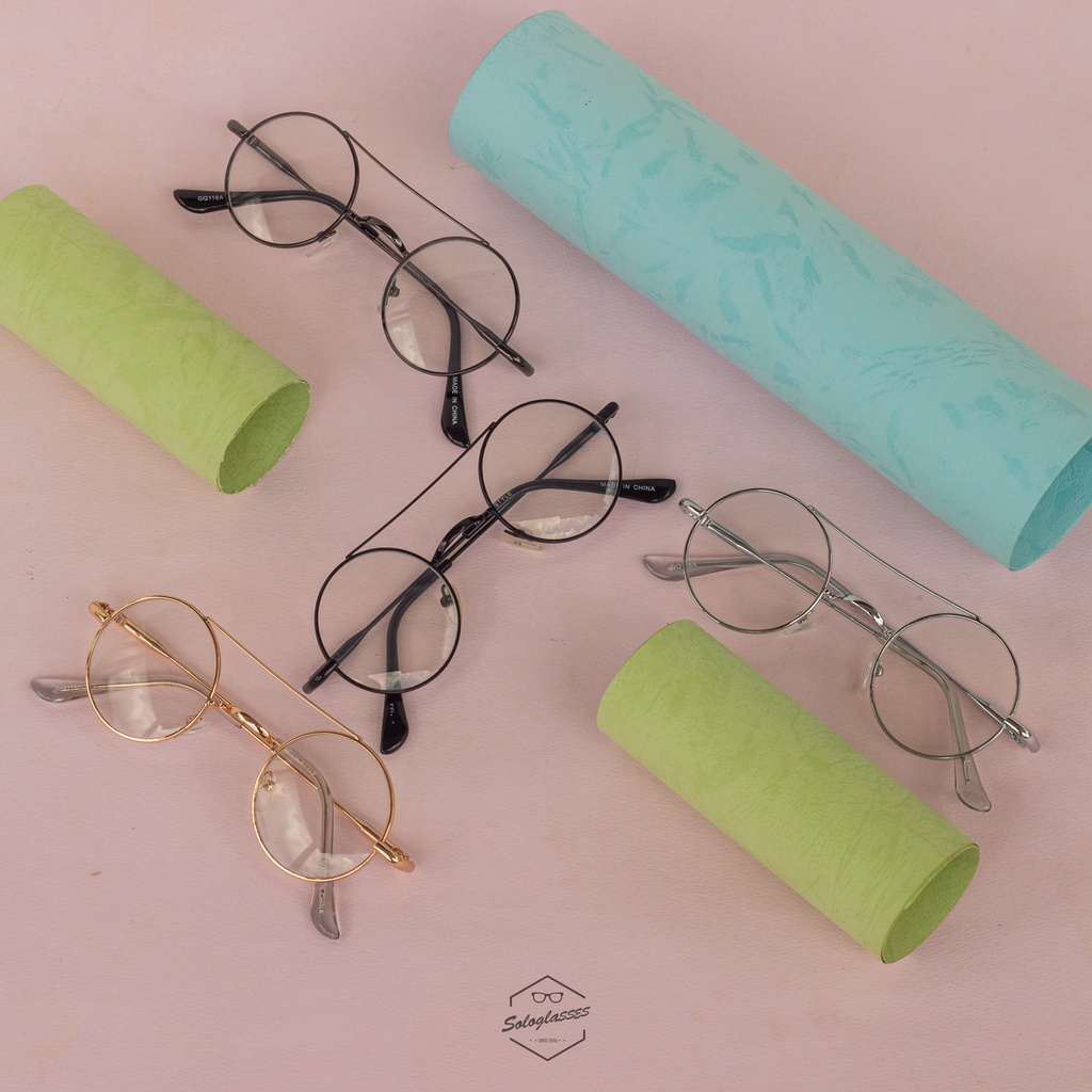 FRAME KACAMATA BULAT KLASIK DOUBLE BRIDGE - CANNA 02