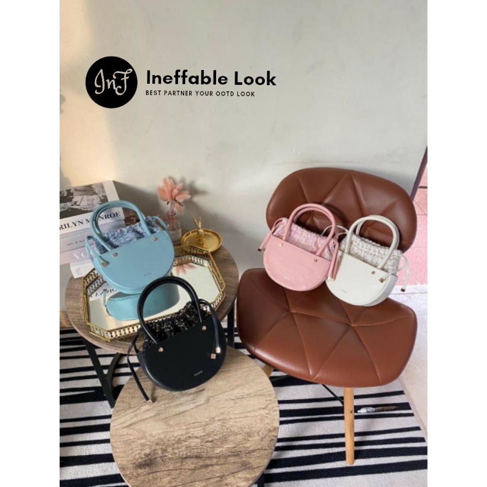 Tas Selempang Wanita Slingbag wanita Tas wanita terbaru Tas Wanita Pedro Tweed Top Handle Bag PDR43