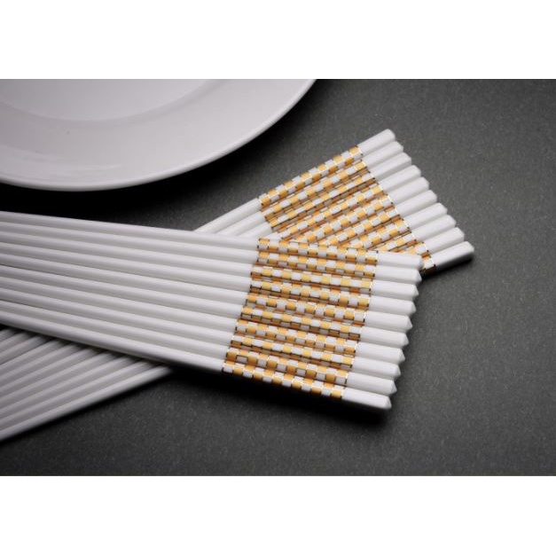 H 691 SUMPIT KERAMIK UNIK CLASSIC LES EMAS POLOS PUTIH CHOPSTICK KEREN
