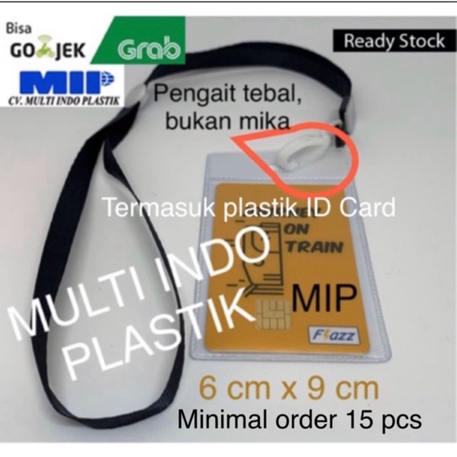 

Tali ID card/tali nametag/paket nametag/tali lanyard 1 cm/jual tali nametag/kantong id car murah