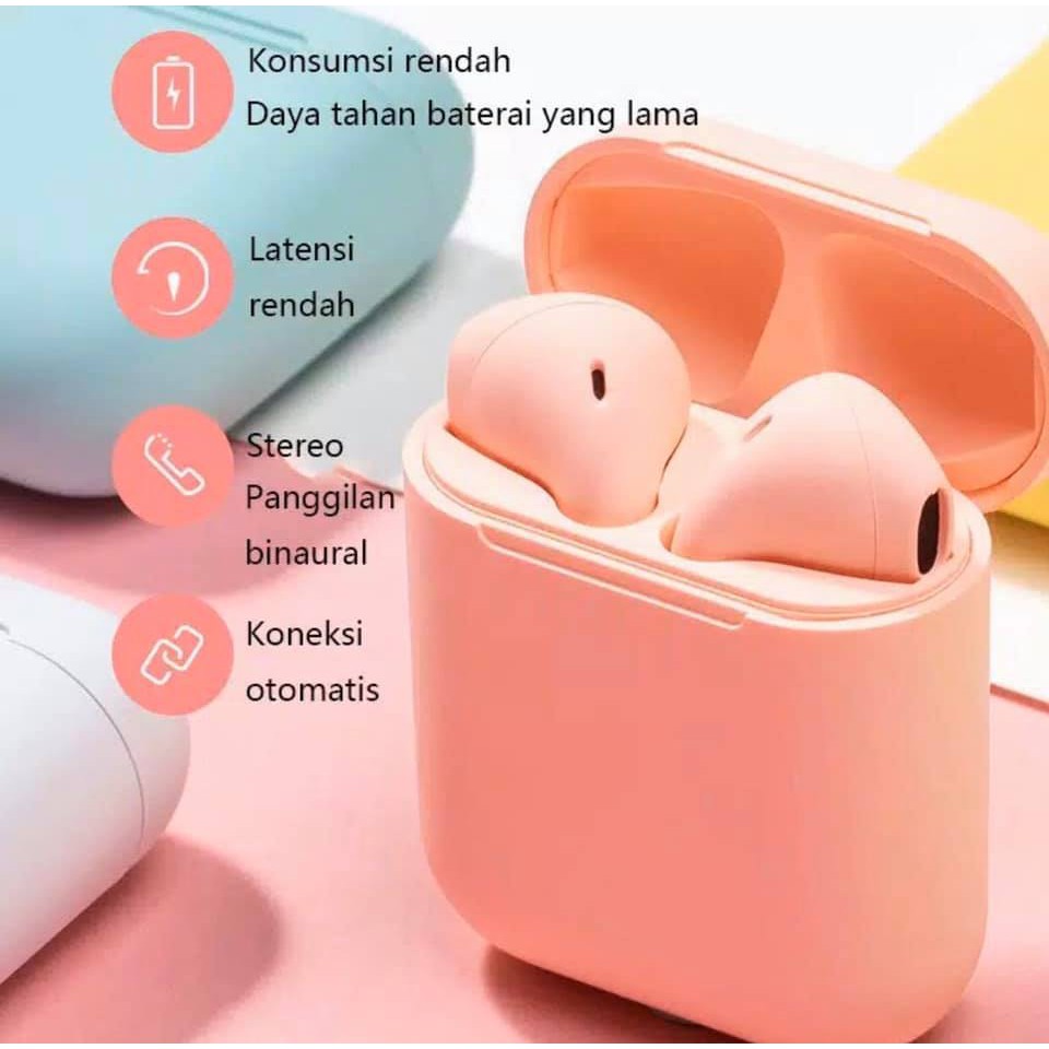 [CEPAT &amp; ORIGINAL] Inpods 12 Inpods 12 Eleven Earphone Wireless Bluetooth HiFi Warna Warni