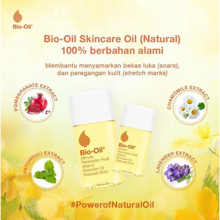 BIO OIL NATURAL ( MINYAK BAYI DAN IBU HAMIL) PENGHILANG BEKAS LUKA DAN STRECH MARKS