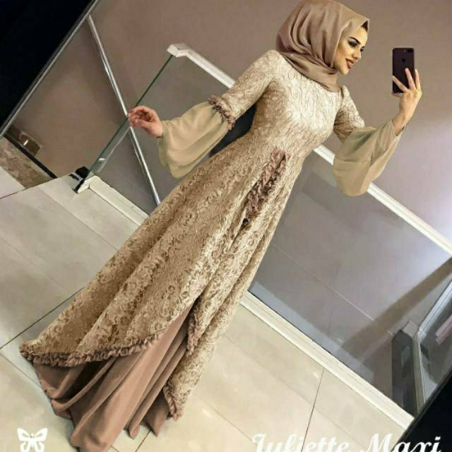 Collection- Baju Gamis Muslim Terbaru 2021 2020 Model Baju Pesta Wanita kekinian kondangan Kekinian gaun remaja