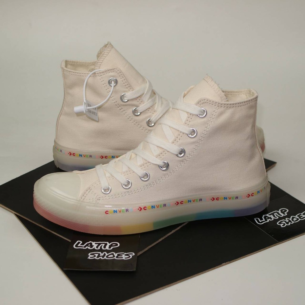 Sepatu Converse Allstar High Glow Jelly Transparent Rainbow