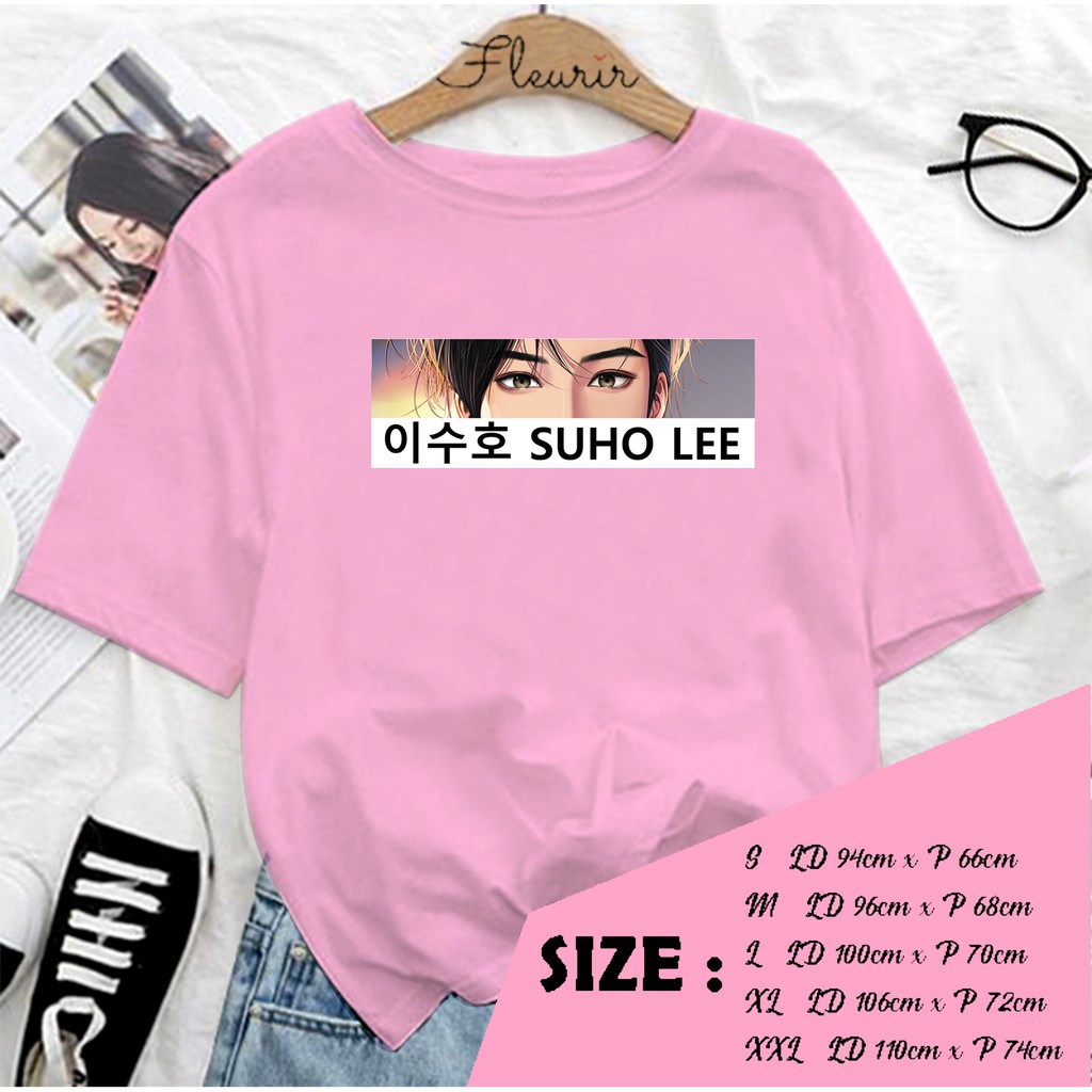 FLEURIR - SUHO EYES KAOS OVERSIZE KATUN KAOS WANITA DEWASA TUMBLR TEE UNISEX JUMBO