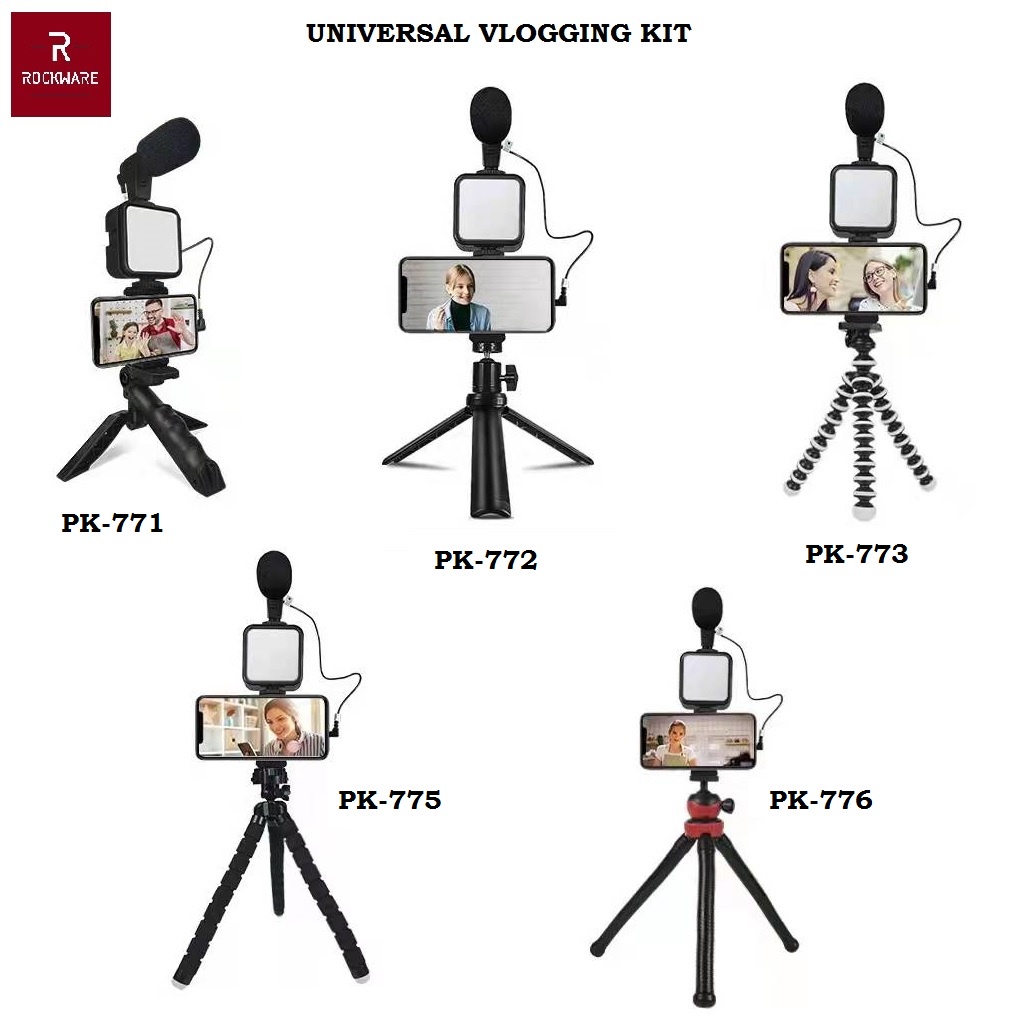 ROCKWARE PK-771 - Paket Vlogging Set Video Recording Livestreaming Kit