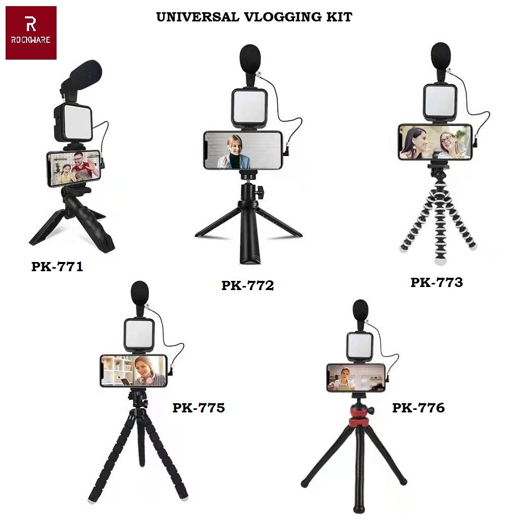 ROCKWARE PK-775 - Paket Vlogging Set Video Recording Livestreaming Kit