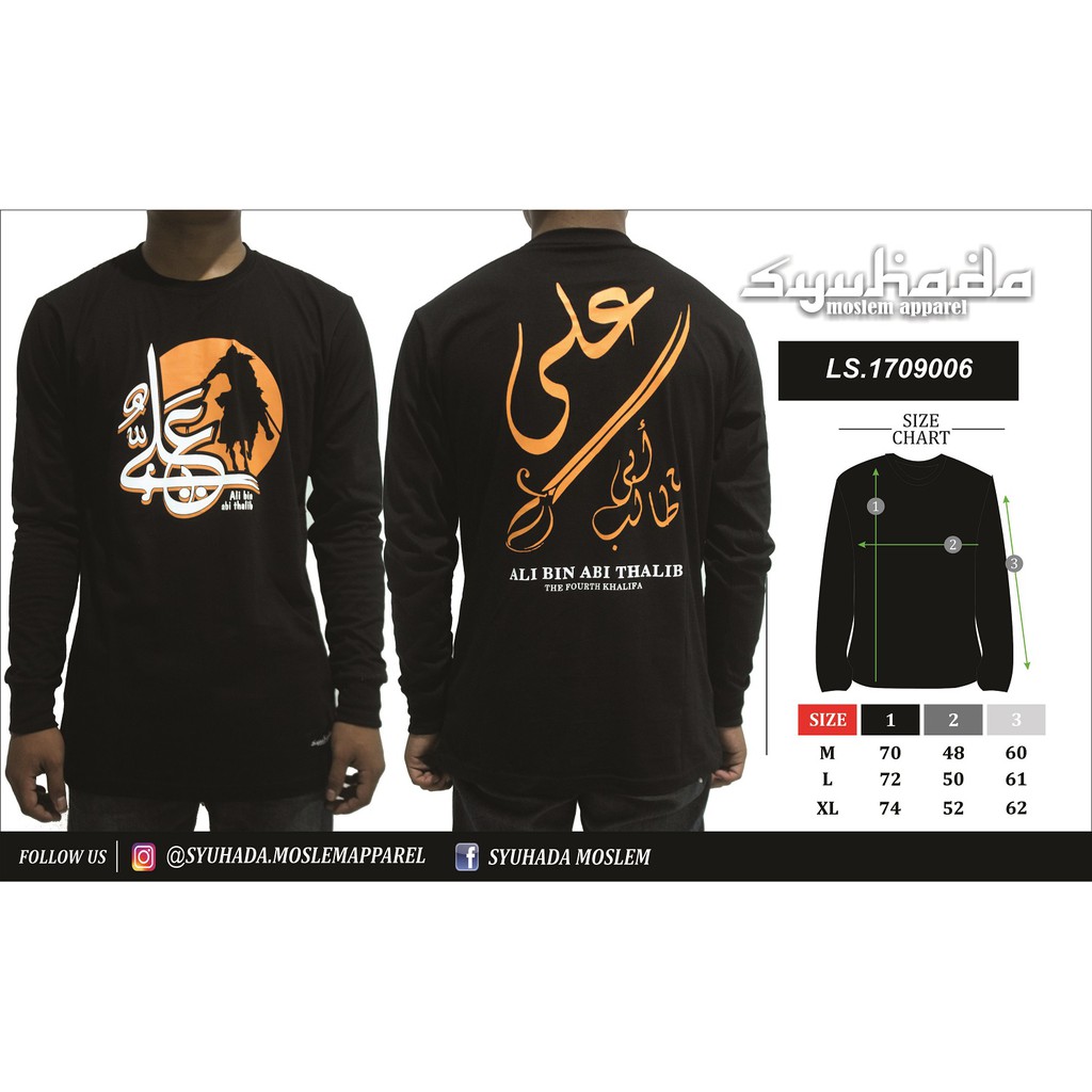 KAOS ISLAM L KAOS MUSLIM L KAOS DAKWAH L KAOS HIJRAH L MOSLEM APPAREL L ALI BIN ABI THALIB RA