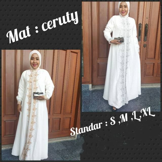 Gamis Khusus Putih Set Kerudung Original by Larosa
